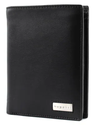 bugatti City Line RFID Coin Wallet Combi Style 13CC Metal Logo Geldbörse schwarz