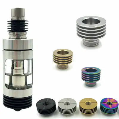 Heat Sink 510 Anschluss Verdampfer Ø 22 / 25 mm, Edelstahl DripTip Kühler Set