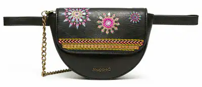 Desigual Ada Nyon Belt Bag Gürteltasche Tasche Marron Oscuro Schwarz Violett Neu