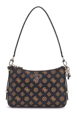 GUESS Eco Erica Top Zip Shoulder Bag Schultertasche Tasche Mocha Logo Neu