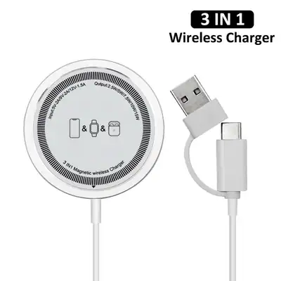 3-in-1 Magnetische 15W Wireless Ladegerät für iPhone, AirPods & Apple Watch UNI