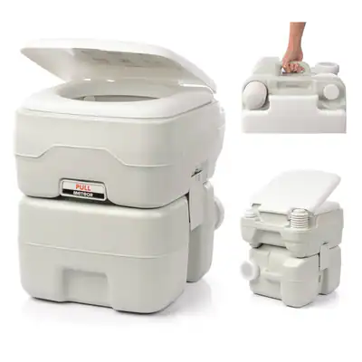 Campingtoilette Chemietoilette 20L tragbar WC Mobile Camping Outdoor Deluxe Weiß