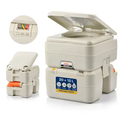 Campingtoilette WC 20L Reisetoilette Chemietoilette tragbar Camping MIT ANZEIGE
