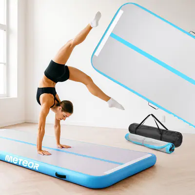 Air Turnmatte Gymnastikmatte mit Elektropumpe Aufblasbare BLAU 3M AIR TRACK🤸