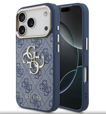 Guess hülle für iPhone 18 Pro Max/17 Pro Max Case Cover Schutzhülle Blau