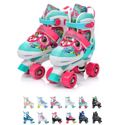 Rollschuhe Rollerskates Kinderrollschuhe Retro SkateJugend Erwachsene 25-42 LED