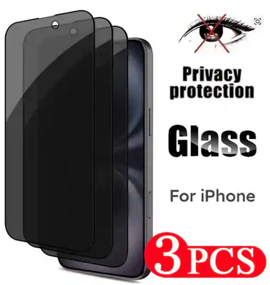 3x Panzerfolie Privacy Glas für iPhone 17 16 15 14 13 Pro Max Display Schutz