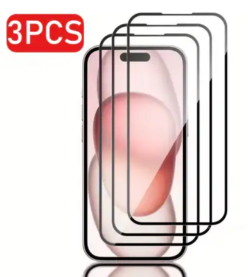 3x Panzerfolie Echt Glas für iPhone 17 16 15 14 13 12 11 Pro Max Display Schutz