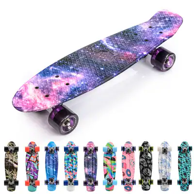 Skateboard Kinder Mini Cruiser Kickboard Rollen Board Retro Kinder Skate Junge
