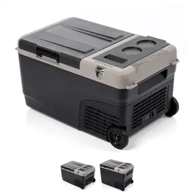 Kühlschrank 30L Kompressor Kühlbox Camping mit Tragegriff 2 Kühlkammern 12/24V