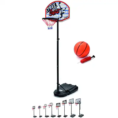Basketballkorb mit Ständer wetterfest Korbanlage mit Ball & Pumpe🏀🏀140-190CM