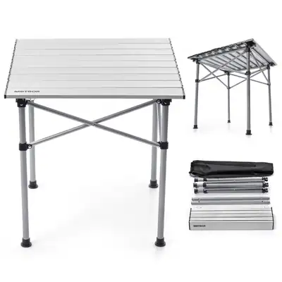 ALU Campingtisch Tisch Gartentisch Camping inkl. klappbar bis 50 KG SILBER Tisch