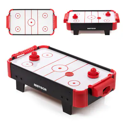 MINI AIRHOCKEY Spieltisch Lufthockey Tischhockey 2 Pucks AIRFLOW 61x35x17 METEOR