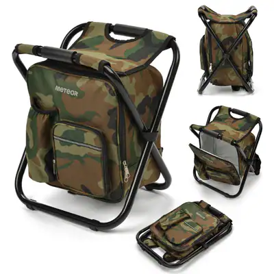 Campinghocker mit Rucksack Falthocker Gartenstuhl Klappstuhl Isolierung bis 80KG