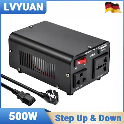 500W Spannungswandler Transformator 110V⇋230V Step Up/Down Converter Konverter