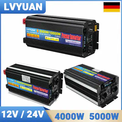 5000/10000W 4000W Spannungswandler 12V 24V auf 230V Wechselrichter Fernsteuerung