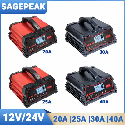 40A 30A 25A 20A Auto Batterie Ladegerät für 12V/24V Bleibatterie 12V 24V LiFePO4