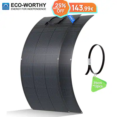 ECO-WORTHY 400W Flexibles Solarpanel Solarmodul für Wohnmobil Balkonkraftwerk