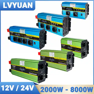 4000W/8000W Reiner Sinus Wechselrichter 3000/6000W Spannungswandler 12V 24V 230V
