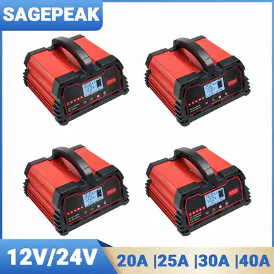 20A 25A 30A 40A Intelligentes Batterieladegerät Impuls Reparatur 12V/24V AGM GEL