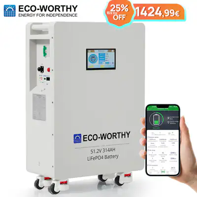 48V 314Ah Batteriespeicher 16kWh LiFePO4 Batterie PV Speicher Heimspeicher