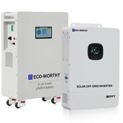 48V 314AH Heimspeicher Batterie mit 48V 10KW Solar Wechselrichter ECO-WORTHY