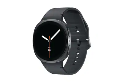 SAMSUNG Galaxy Watch 8 LTE 44 mm Smartwatch Kautschuk, 145-205 mm, Graphite