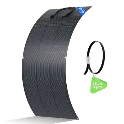 ECO-WORTHY 200W Flexibles Solarpanel Solarmodul für Wohnmobil Balkonkraftwerk