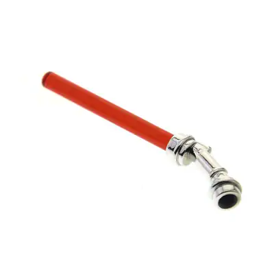 1x Lego Figuren Waffe Laser Schwert chrom silber Stab rot Count Dooku 30374 x156