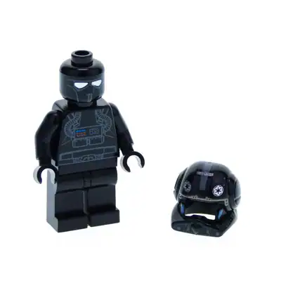 1x Lego Minifigur Star Wars Imperial V-wing Pilot schwarz Helm 87557pb04 sw0304