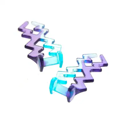 2x Lego Energie Blitz transparent hell blau lila Zigzag SW 4514700 59233pb01