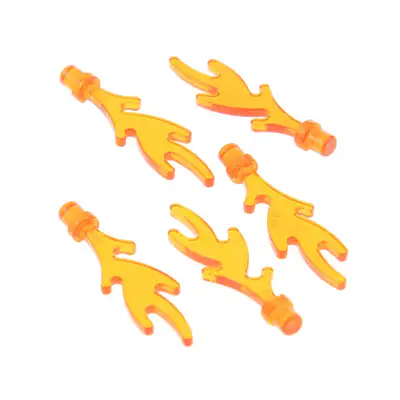 5x Lego Flamme 4x1 transparent orange Ring Drachen Tier Zunge 6167741 6126b
