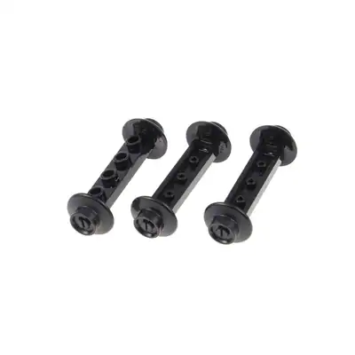 3x Lego Eisenbahn Achse 1x4 schwarz Rad klein Kreuz Felge Zug 42946 2926 50254