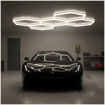Kobi LED-Deckenleuchte HEXLINE 208x300 cm 4000K
