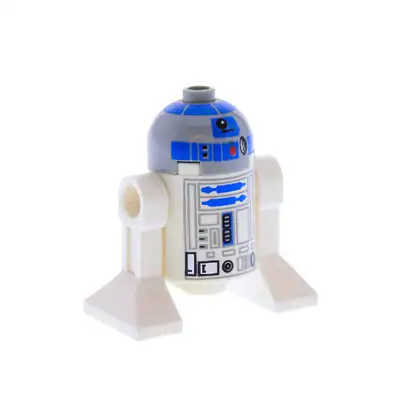 1x Lego Figur Star Wars Astromech Droide R2-D2 hell grau weiß 10198 sw0217