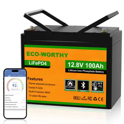 12V 100Ah LiFePO4 Lithium Batterie Bluetooth BMS Solar Wohnmobil Boot