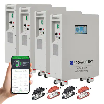 48V 314AH（4Stück）64kWh Batteriespeicher Batterie für den Heimgebrauch ECO-WORTHY