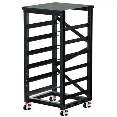 ECO-WORTHY 3U Gehäuse Server Rack,6-stöckiges mit Rädern für den Heimenergie