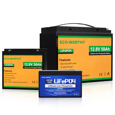 12.8V 10Ah 20Ah 30Ah 50Ah LiFePO4 Lithium Batterie BMS Akku Aussenborder Camping