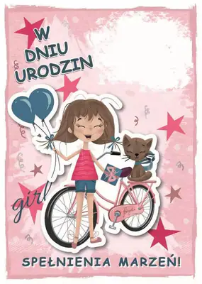 Karnet urodziny dziewczynka Armin Style