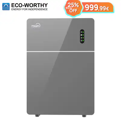 ECO-WORTHY 5,12kWh AC-gekoppelter Solarspeicher Balkonkraftwerk TSOL-MAU5000