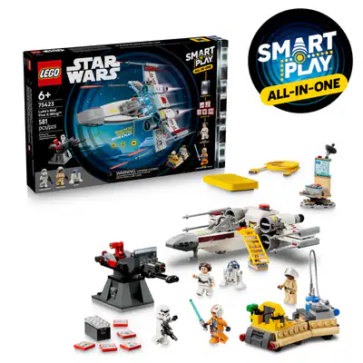 LEGO Star Wars™ 75423 SMART Play: Lukes Rot Fünf X-Wing Bausatz, Mehrfarbig