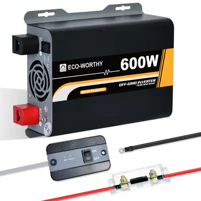 600W Inverter Wechselrichter 12V 220Vac Spannungswandler ECO-WORTHY