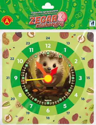 Zegar edukacyjny. Jeż Alexander