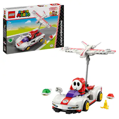 LEGO Super Mario 72045 Kart – Shy Guy & Flügel-Raser Bausatz, Mehrfarbig