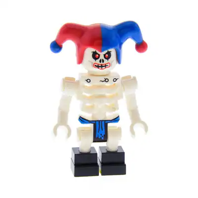 1x Lego Figur Skelett Ninjago Lendenschurz blau Krazi Narren Kappe 93060 njo0017
