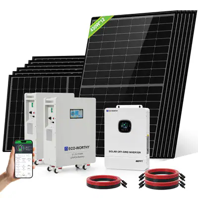 48V 5160W Solar photovoltaikanlage 32,15kwh LiFePO4 Batterie für Heimenergie