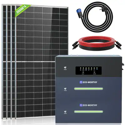 2000W Balkonkraftwerk mit Speicher 5,12kWh ECOVIS 2400 Solarspeicher Komplettset