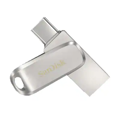 SANDISK Ultra® Dual Drive Luxe USB Type-C™ USB-Stick, 256 GB, 400 MB/s, Silber