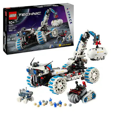 LEGO Technic 42211 Lunar Outpost Mondrover-Raumfahrzeug Bausatz, Mehrfarbig